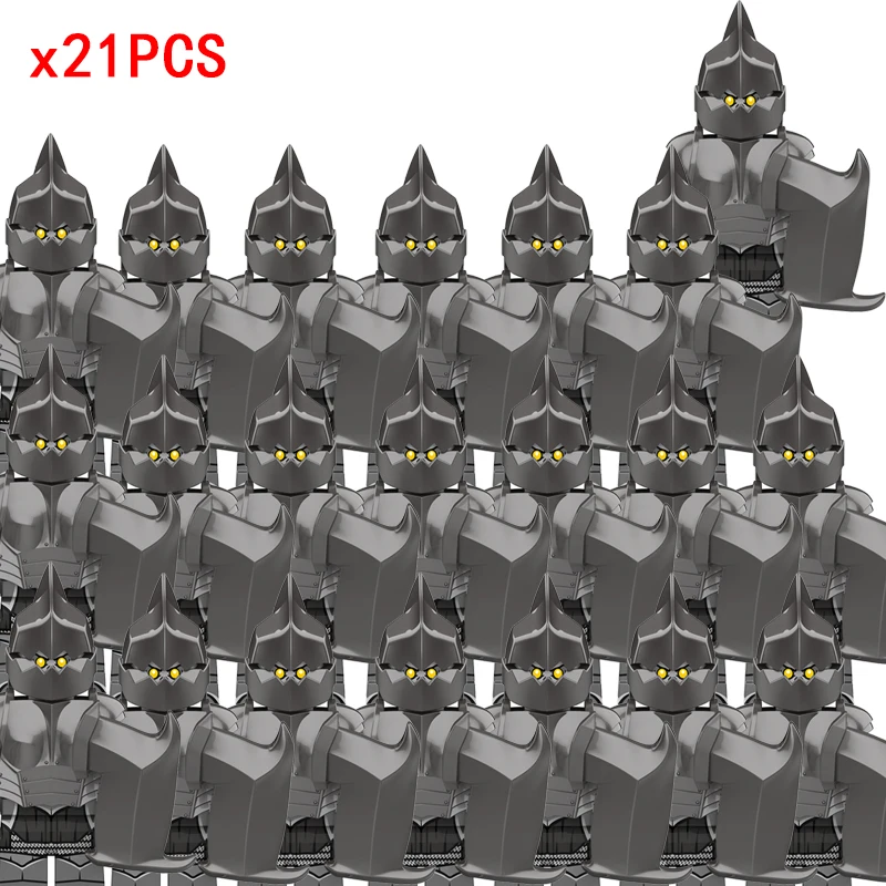 Medieval Fantasy Dwarf Warrior Leader Building Blocks Set