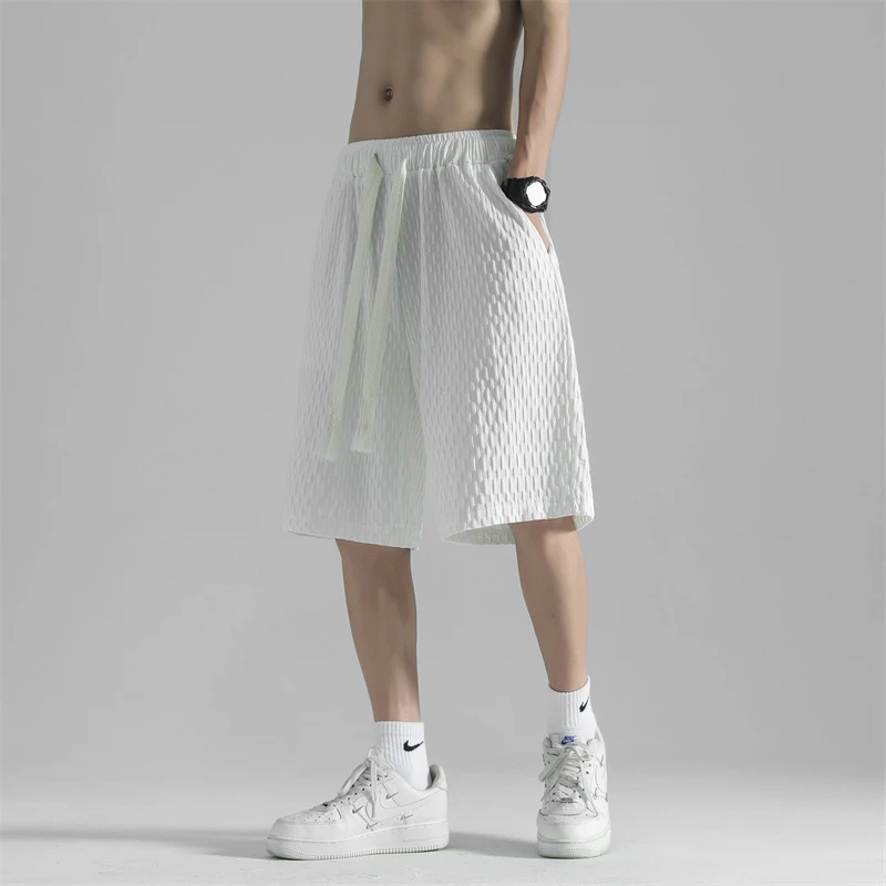 

Loose Body Men'S Beach Quick Dry Running Sports Board White Black Shorts New for 2024 Summer Casual Classic Pants Trouers A08