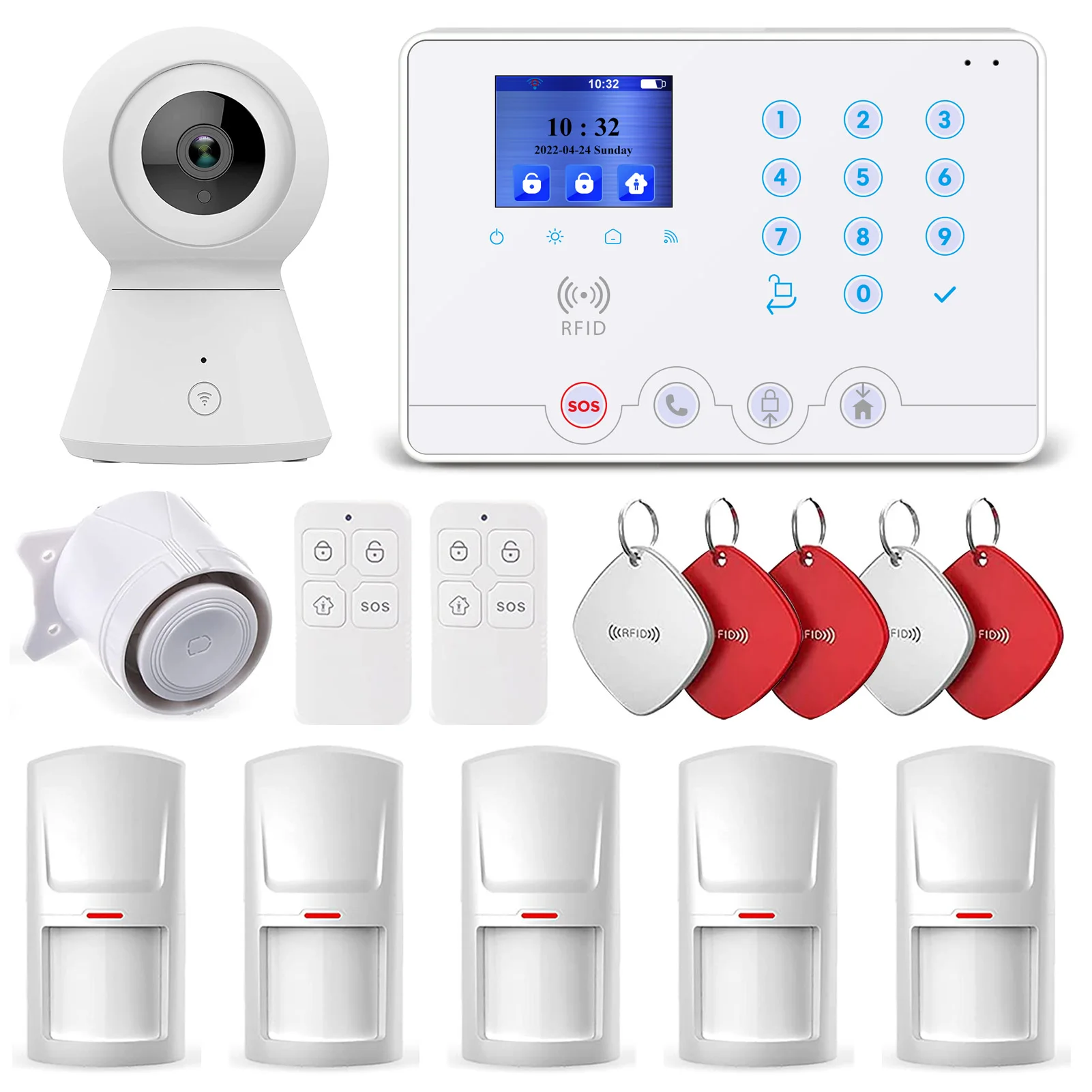 Smart Home Security Alarm System Tuya 4G GSM WIFI Alarm Gateway