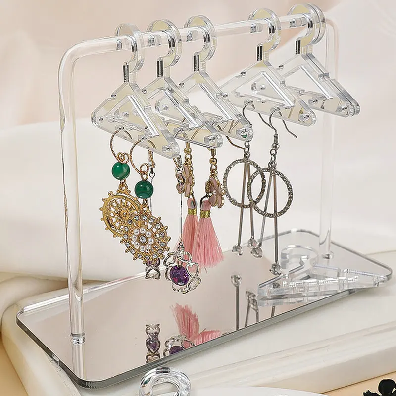

8PCS Coat Hanger Rack Earring Display Stand Large Capacity Jewelry Storage Jewelry Organizer Show Case Earrings Hook for Woman