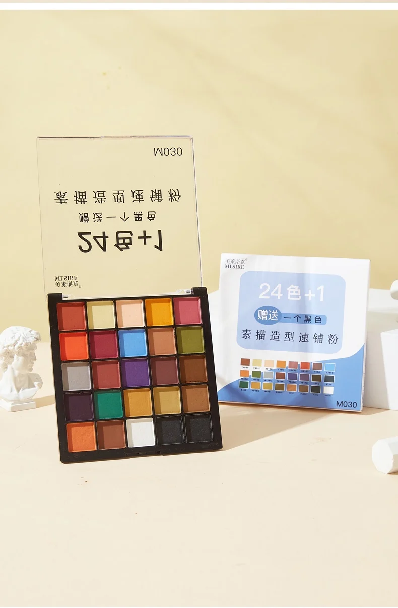 24 Farben weiches Pastelpuder, natürlich mischbar, für Skizzen und Styling, schnelles Puder für Kohleskizzen, Kunstmalerei-Zubehör – Detail 1