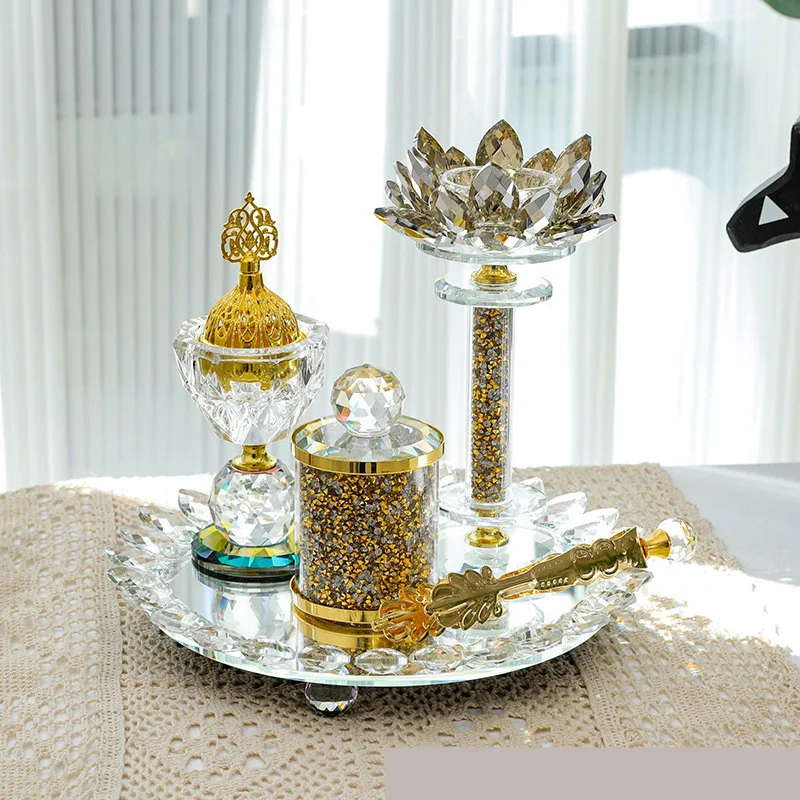 

Crystal Incense Burner, Muslim Style, Islamic Stove, Arabian Diamond, Home Decoration, Religious Decor