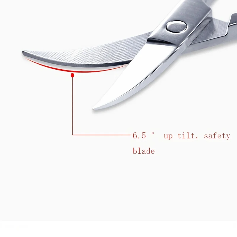 Elbow Beauty Scissors, Stainless Steel Nose Hair Trimmer, Eyebrow Trimmer, Remove Excess Facial Hair, Multi-function Beauty Tool 4