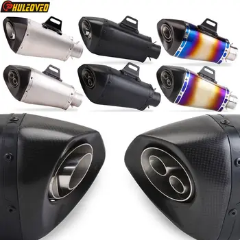 ID:51mm L:300mm Universal Motorcycle Exhaust Pipe Muffler Escape Moto with DB Killer Carbon Fiber End Tip for S1000RR Z900 ZX6R