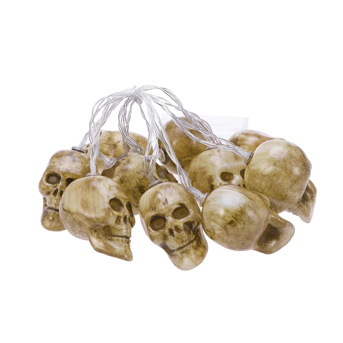 

15M 10LEDs Halloween Power Fairy Lights Skull Holiday String Lights for Party Patio Garden Decoration (Batteries Not