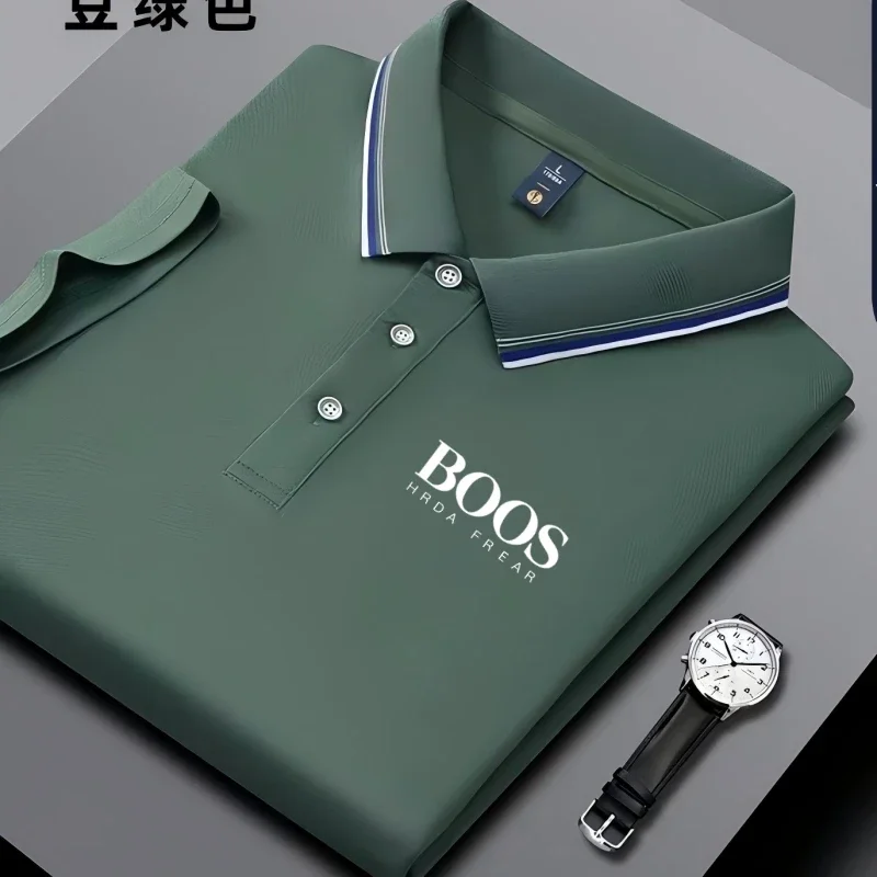 2025 Summer New Embroidered Men's Short Sleeved Polo Shirt Fashion Design Golf Top Casual T-shirt