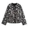 2024 Autumn New Product European And American Style Women's Snake Skin Fashion Printed Button Long Sleeve Jacket 1