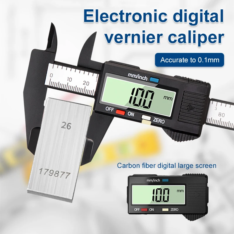 

Display Vernier Caliper 150mm Digital Caliper Measuring Tool Inner Outer Diameter Electronic Digital 0-High Strength Plastic