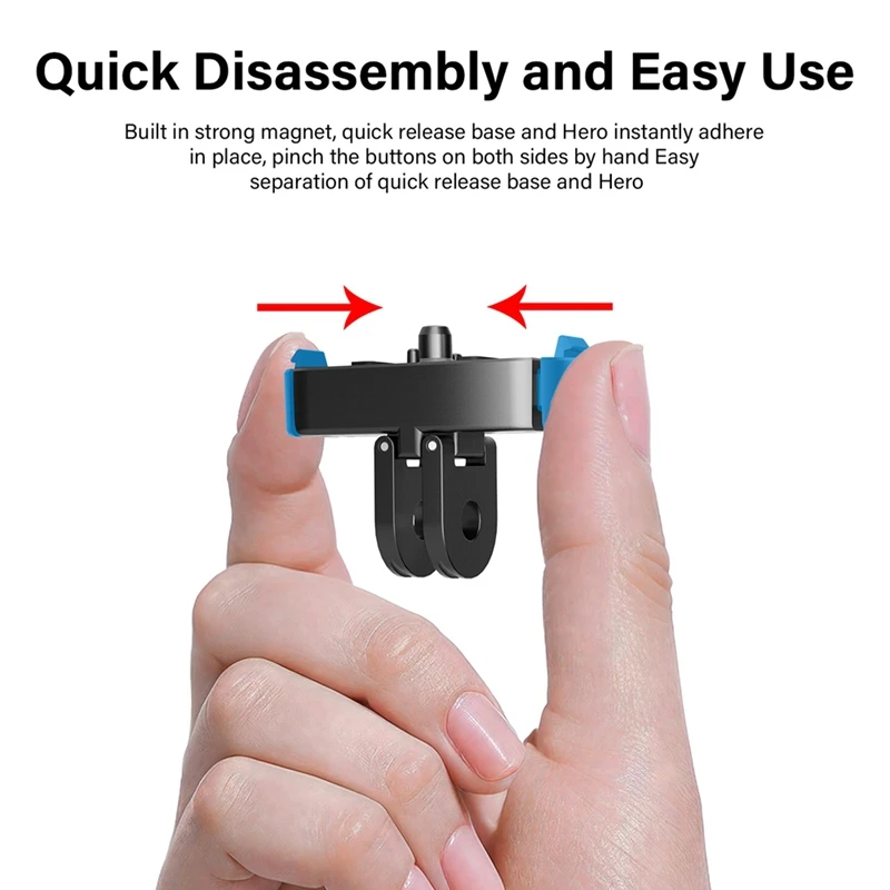 ABHS-Magnetic Adapter Mount For Gopro Hero 13 Black Foldable Quick Release Mount Base Camera Tripod Adapter Accessories