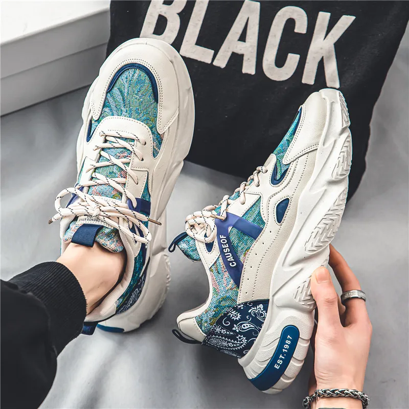 

Men's Shoes 2024 New Summer Trend All-match Leisure Sports Running Shoes Teenagers Height Increase Dad Fashion Shoes