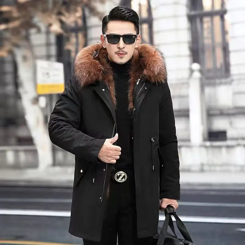 Winter Warm Coat Windproof Parker Men Waterproof Windbreaker Fur