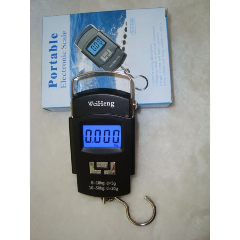 

Portable Spring Scale Portable Electronic Scale Hook Scale Electronic Scale Express Scale 50kg Luggage Scale 50kg [Backlight]]