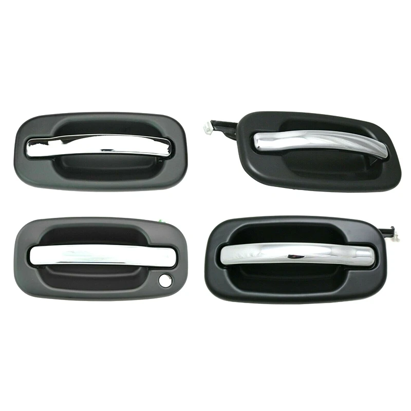 

Front Rear Outside Door Handles Set No Keyhole for Chevrolet GMC Cadillac 1999-2006 15745149 15182419 15745141