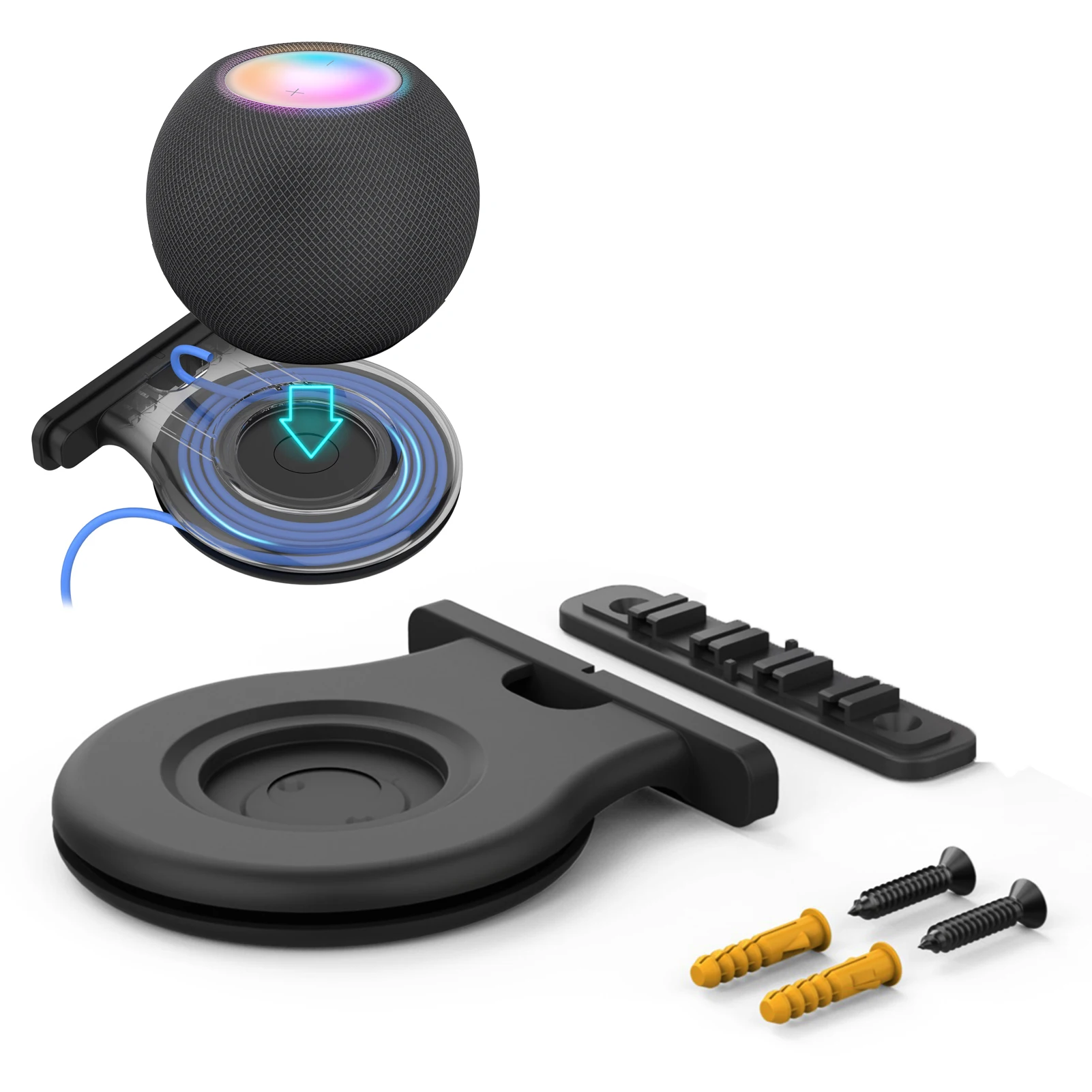 Supporto Per Montaggio A Parete Per Homepod Mini Smart Speaker Accessori Staffa Da Parete Staccabile Per Homepod Mini Accessori Rack Di Stoccaggio