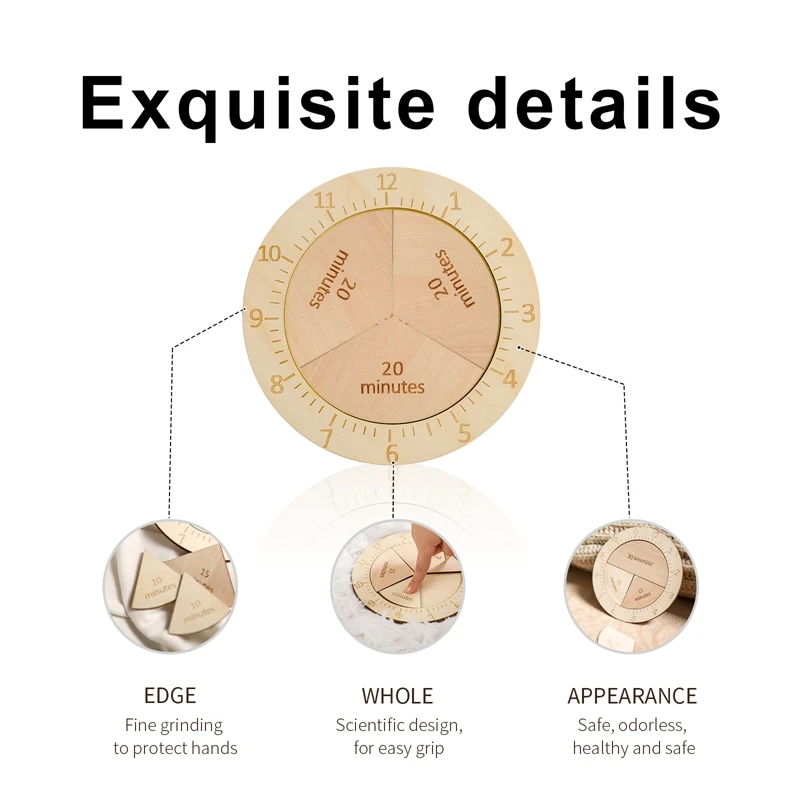Kids Montessori Wooden Clock Toys Time Learning Teaching Aids Educational Toys For Children Primary School Clever Board Toys 6
