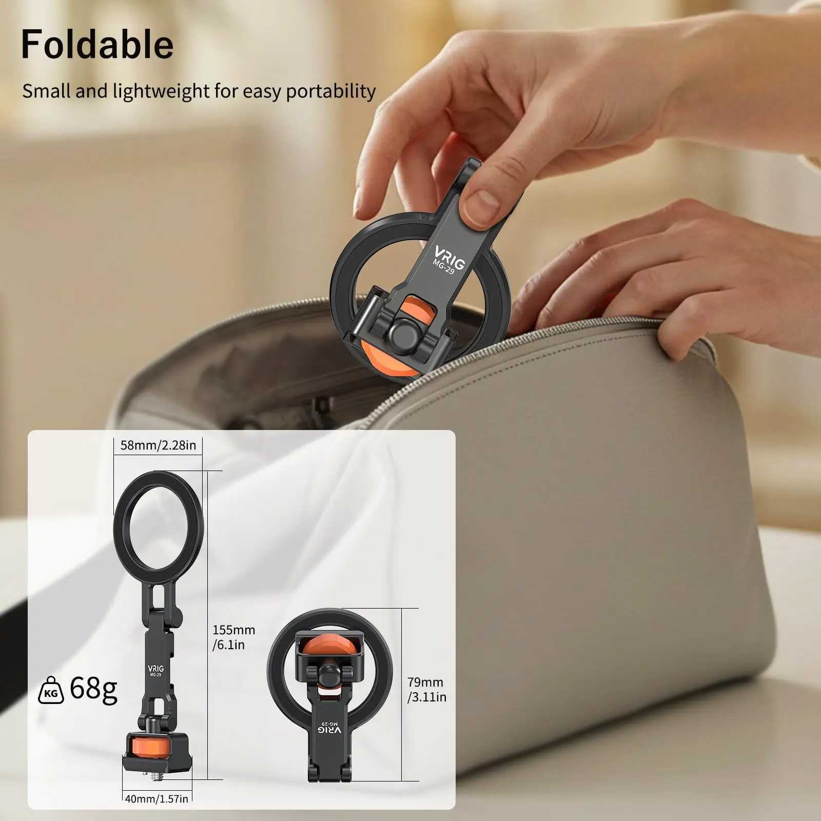 Vrig magnetisk telefonhållare för magsafe med stativfäste_voghion.com