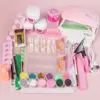 Nail Art Manicure Set Acrylic Brush Glitter File French Tips UV Lamp Nail Art Decoration Tools Nail Drill Kit For Beginners 1