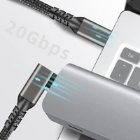 USB C 3.2 Gen 2 Type C to USB C Кабель 20 Гбит/с 4K@60 Гц Видео VR Кабель для передачи данных 5A 100 Вт PD Быстрая зарядка для ноутбука Macbook Pro iPad — изображение 3