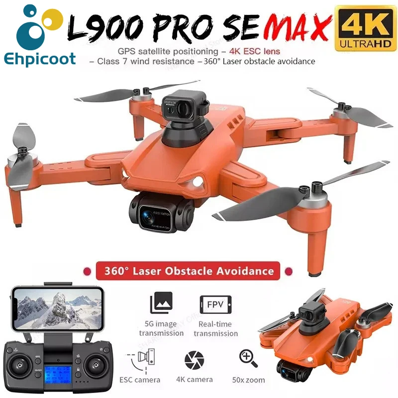 L900 Pro SE MAX Drone GPS 4K Professional 5G Wifi FPV Camera 360° Obstacle Avoidance Brushless Motor RC Quadcopter Mini Dron Toy L900 Pro SE MAX Drone GPS 4K Professional 5G Wifi FPV Camera 360° Obstacle Avoidance Brushless Motor RC Quadcopter Mini Dron Toy