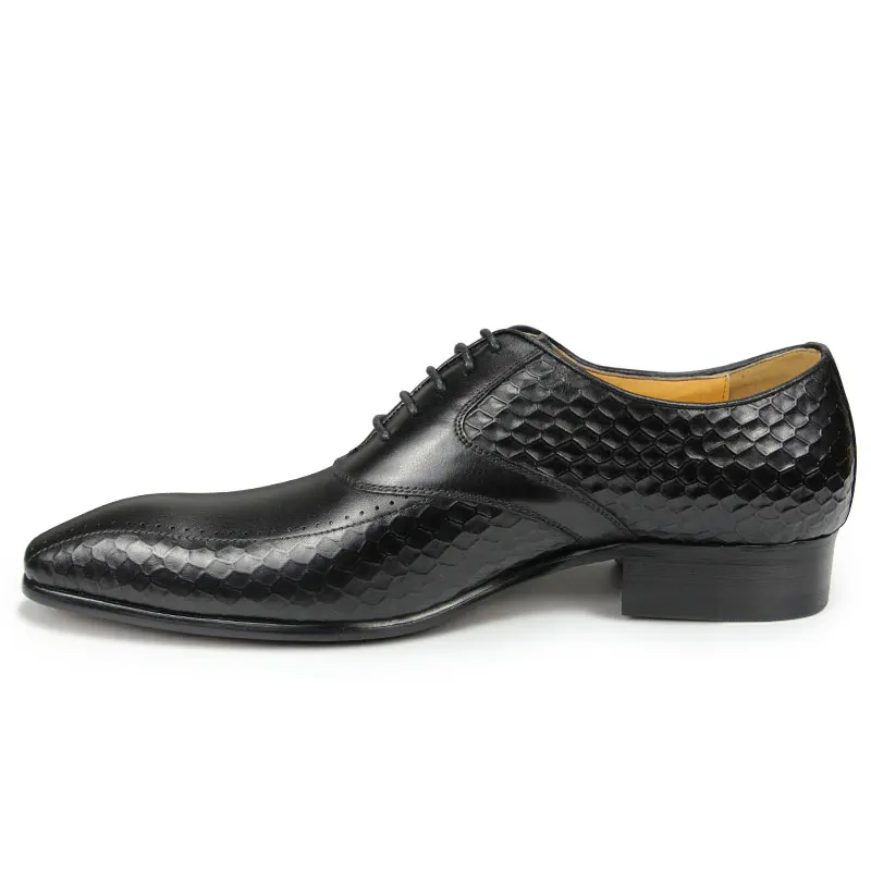 High Quality Formal Shoes for Men's Printing Handmade Leather Casual Social Oxfords Model Classic Office Soulier Homme New In