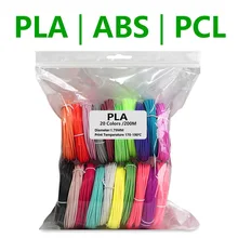 Jakość PLA ,ABS, PCL do długopisu 3D, 20 kolorów 3d włókno długopisowe 1.75mm.3D długopis plastikowy 3D Filament 3D druk plastikowy długopis 3d