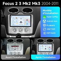 JIUYIN 9 pouces écran IPS pour Ford Focus 2 2004 - 2011 Android 13 lecteur multimédia de voiture Android Auto autoradio GPS Navi CarPlay 2