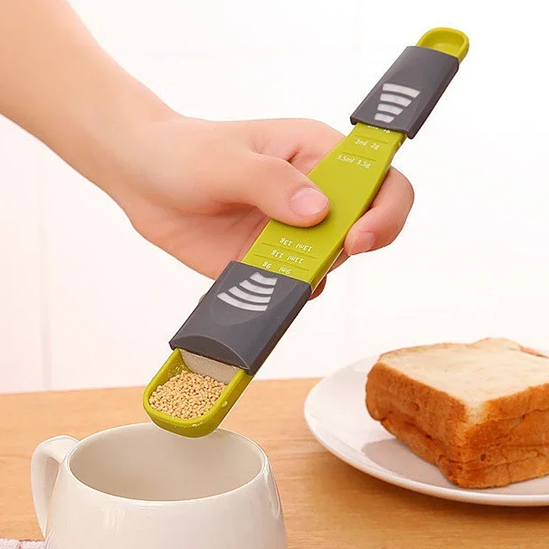 Eight Stalls Kitchen Scales Measure Cup Double And Adjustable Measuring Spoon For Salt Soup Coffee Tea Powder Kitchen Gadgets kitchen measuring spoons,measuring spoon set,electronic kitchen scale,electronic measuring spoon,measuring cup and spoon set