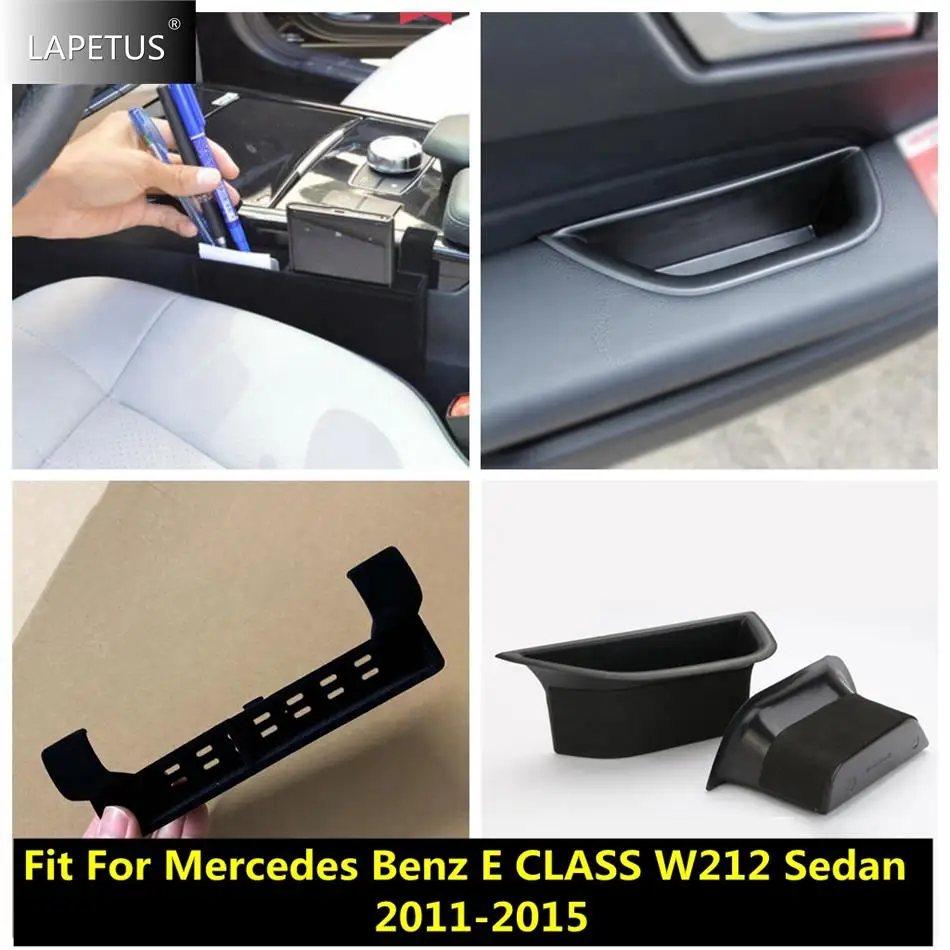 

Car Accessories Front Door Storage Box / Seat Gap Container Phone Tray Holder For Mercedes Benz E CLASS W212 Sedan 2011 - 2015
