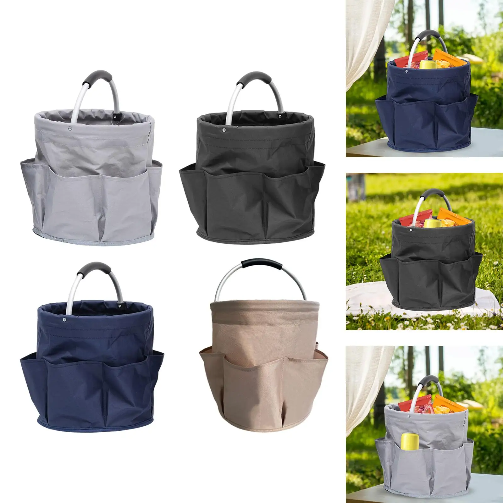 17L Large Picnic Basket, Collapsible Picnic Basket for Travel, 17L Large Picnic Basket, Collapsible Picnic Basket for Travel,
