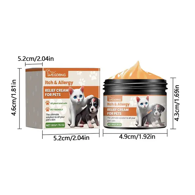 Pet Allergy and Itch Relief Cream for Dogs Cats 6