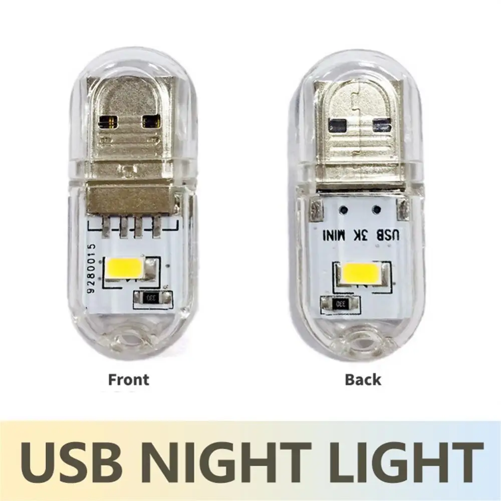 USB Plug Lamp LED Night Light Computer Mobile Power Charging Small Book Lamps Eye Protection Table Reading Light Mini Light_voghion.com