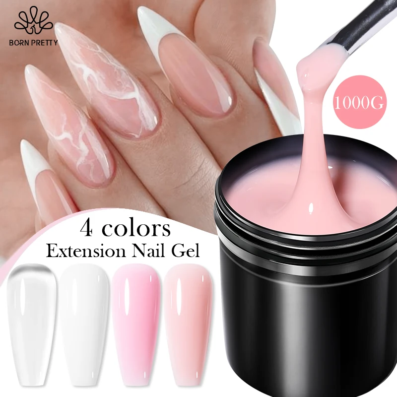 Born Pretty 1kg Jelly Extensionnail Gel White Pink Clear Gel Nail