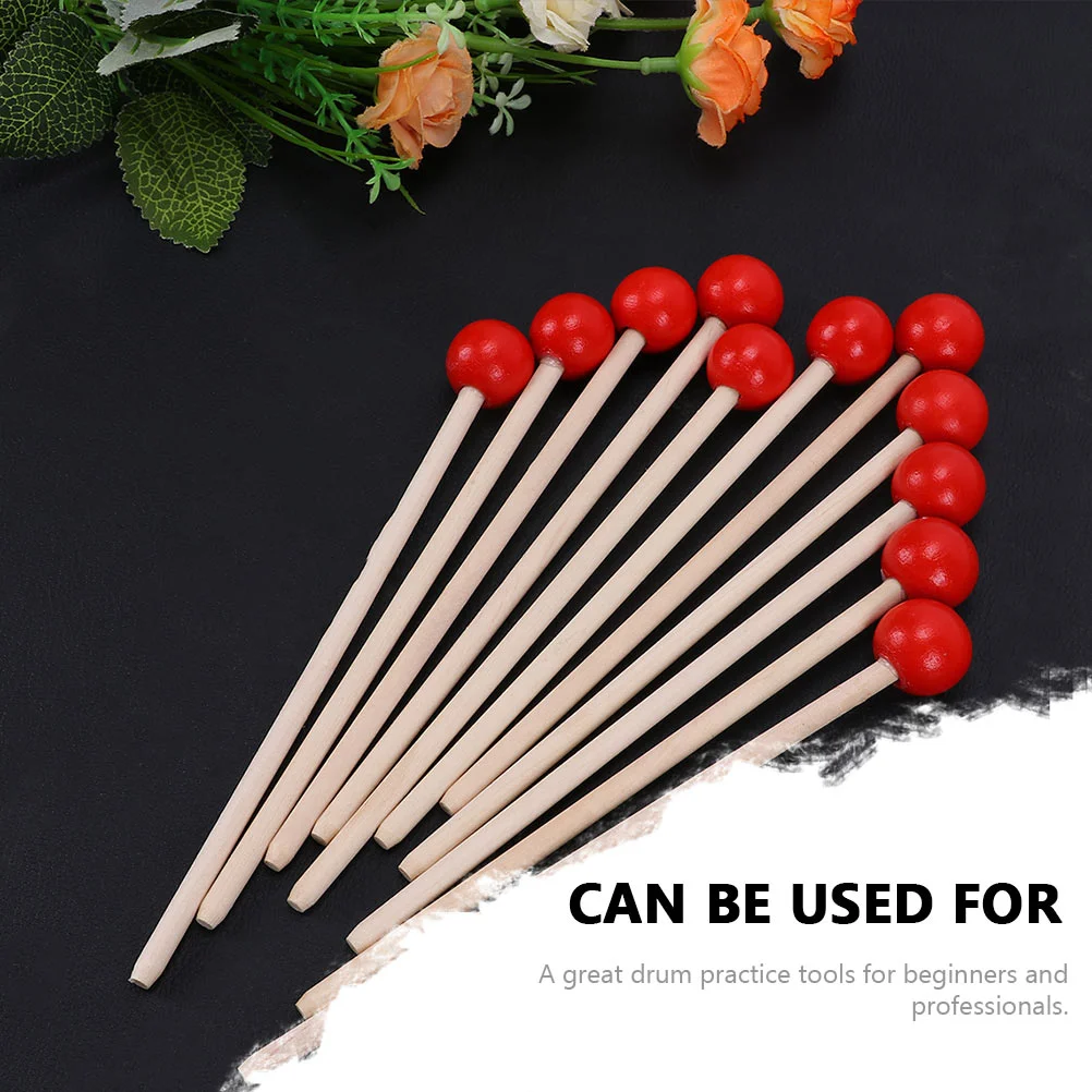 

15 Pcs Hammer Educational Toy Instrument Drum Stick Hammers Percussion Mallets Baby Infant Toy Tool Infant Wood Sticks Natural