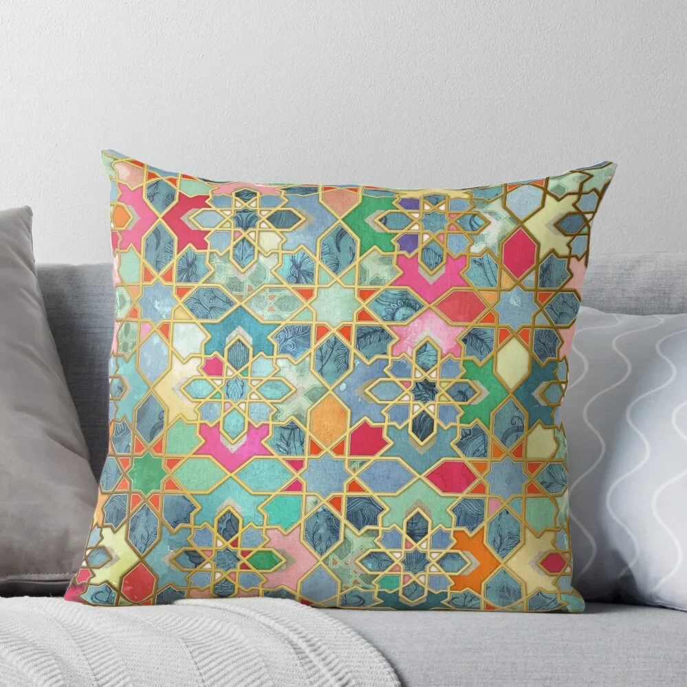 

Gilt & Glory - Colorful Moroccan Mosaic Throw Pillow Pillow Decor Cushions