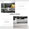 Two-Tone Color Geometric Shape Sofa End Table with Storage Shelving, Black/White 2