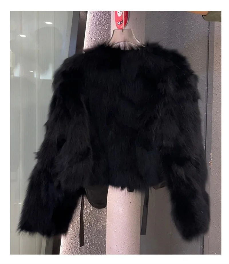 Fox Fur Grass Coat - Womens Short AutumnWinter Jacket 2024