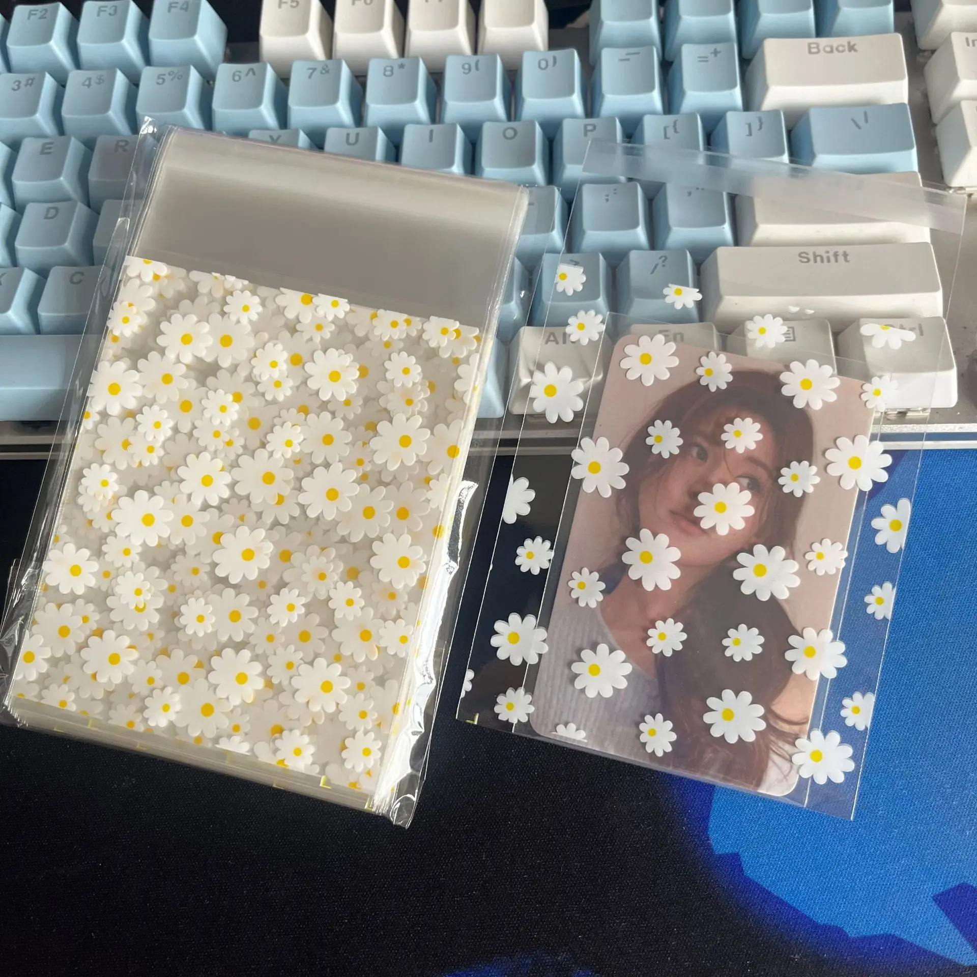 Card Sleeves Clear Self-Adhesive Card Sleeves Collectible Photocards Anime Trading Cards K-POP Idol Gift Packaging OPP Plastic Bags