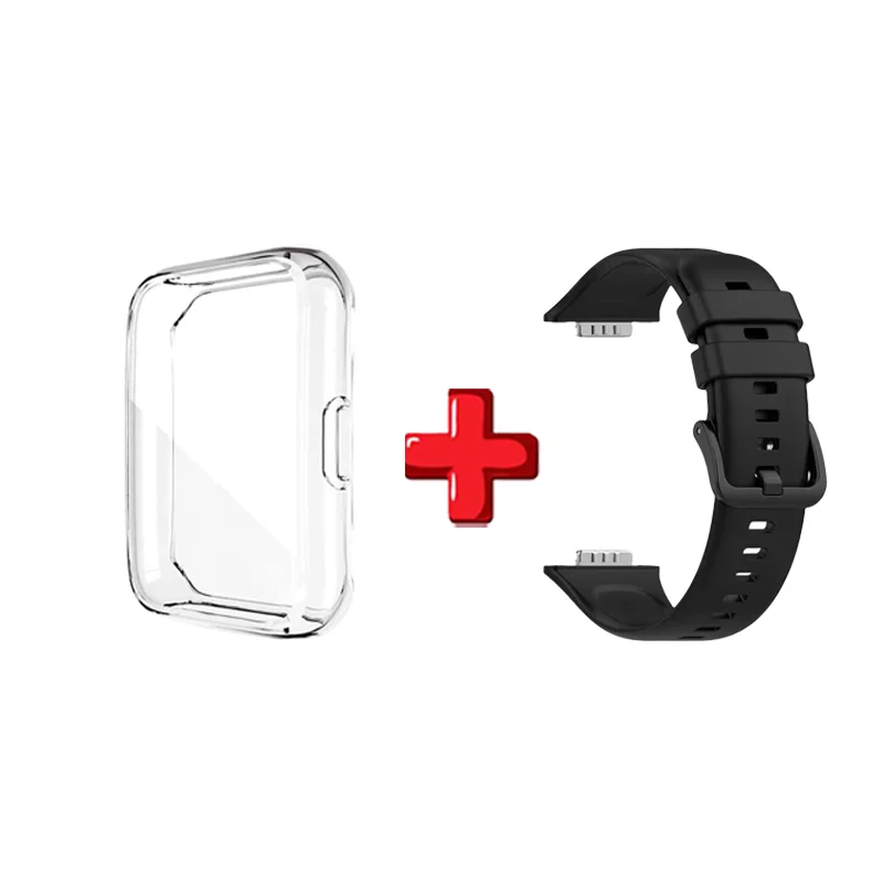 Silicone Strap with Transparent TPU Protective Case