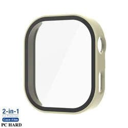 Premium Tempered Glass & PC Protective Case for Redmi Watch 6 (Ivory white)