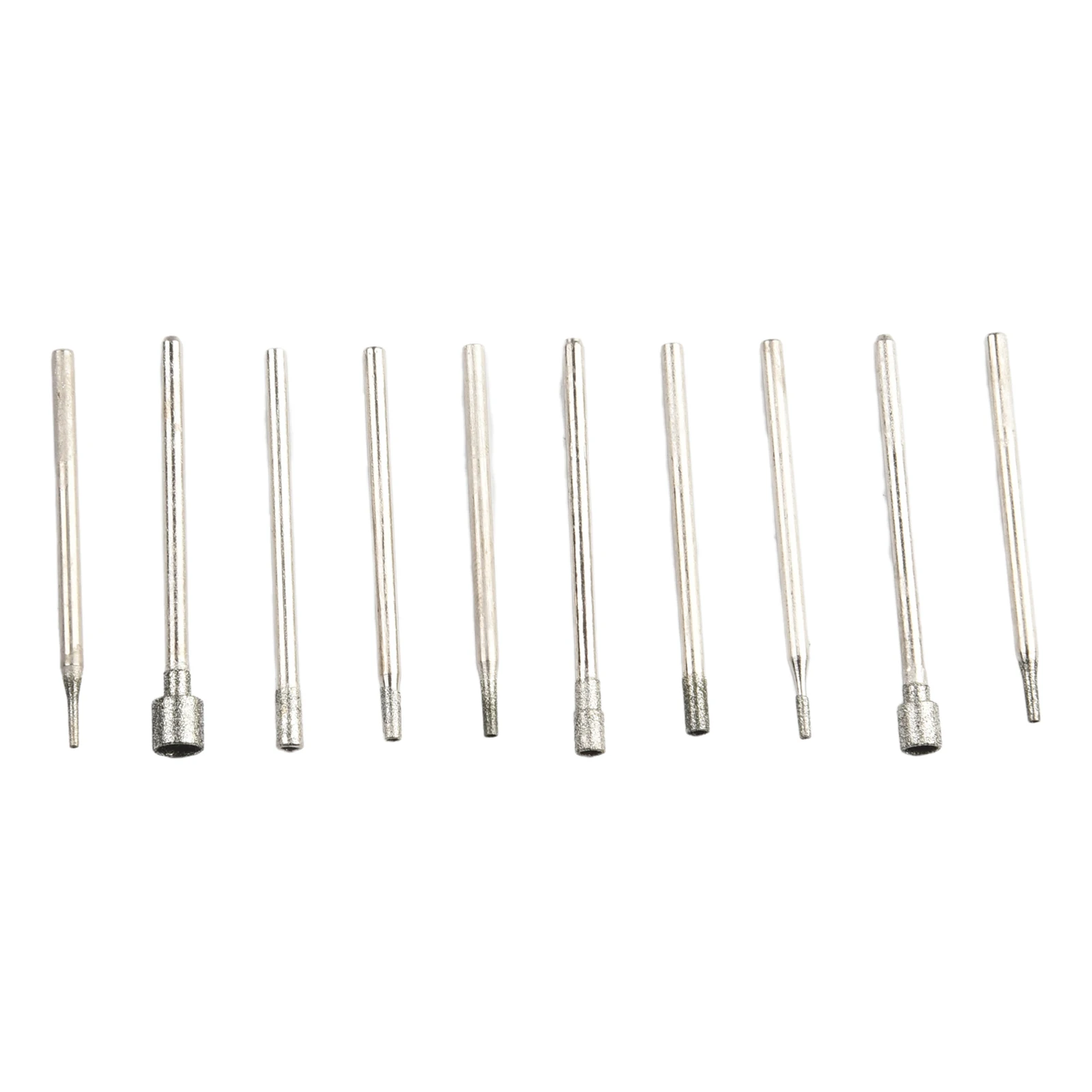

Grinding Head Diamond Burr Core 0.8-5mm 10 Pcs Diamond Electroplated Engraving Grinding Cemented Carbide Diamond Engraving Head