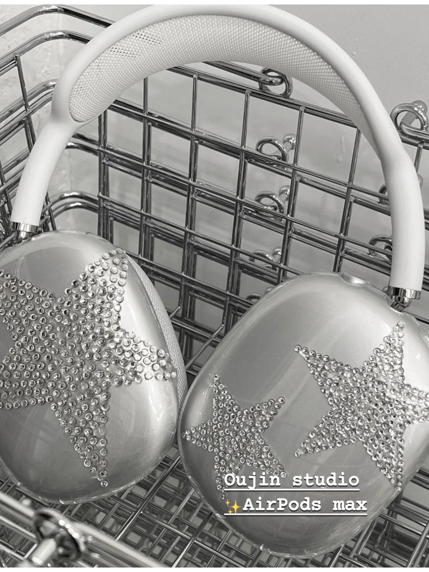 Oujin Studio-único Nicho Fone de Ouvido Case Protetor Soft Case Caseiro Ins Cool Estilo Y2k Adequado para Airpods Max