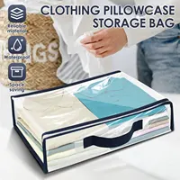 12Pcs Clear Clothes Storage Bags Waterproof Versatile Plastic Blanket Storage Bag Space Saving Closet Storage Container for Home 2