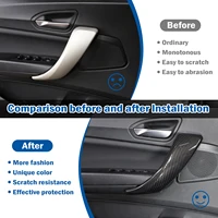 ABS Carbon Fiber Car Interior Door Pull Handle Cover Trim For BMW 1 2 Series F20 F21 F22 F23 2012-2018 Auto Accessories 2