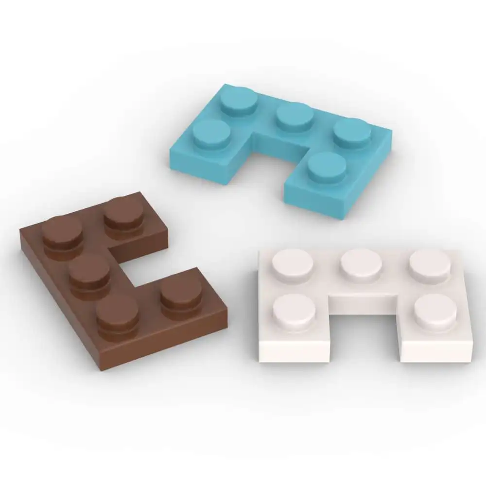 MOC 10PCS 73831 수정된 2x3 1x1 컷아웃 조립식 빌딩 블록 하우스 플레..