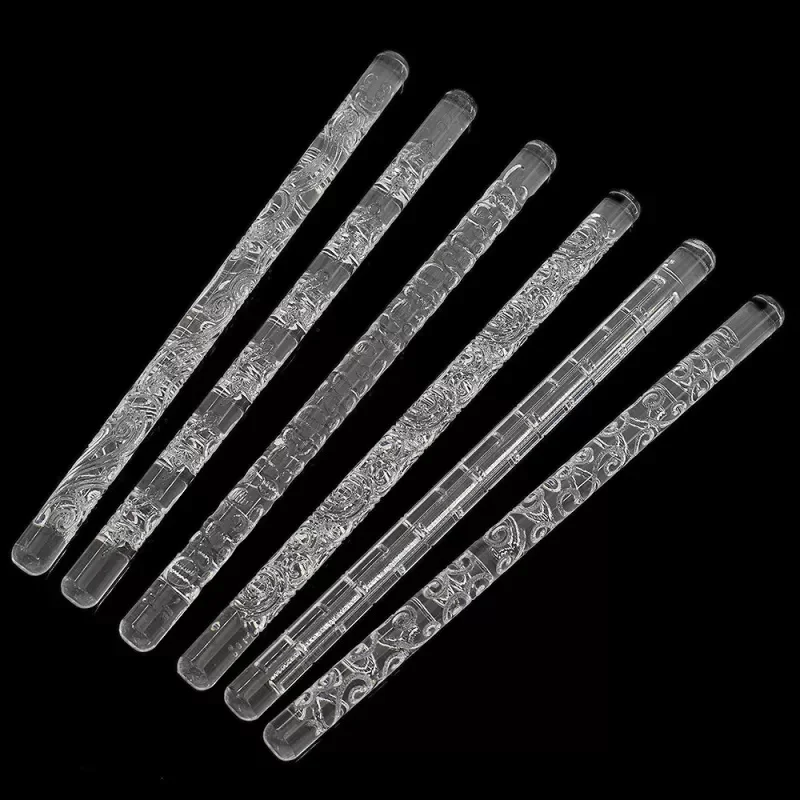 Transparent Acrylic Wave Pattern Rolling Pin Polymer Clay Tools DIY Embossing Texture Print polymer clay tools