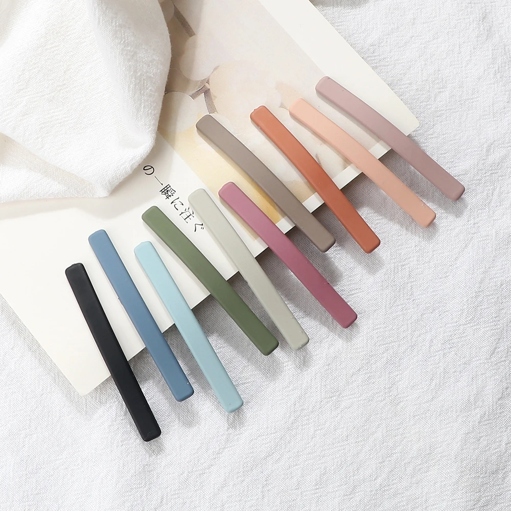5/10Pcs/Set Fashion Girls Design Frosted Hair Clips Korean Colorful Hairpins Sweet Headwear Hair Accessories for Women Barrettes