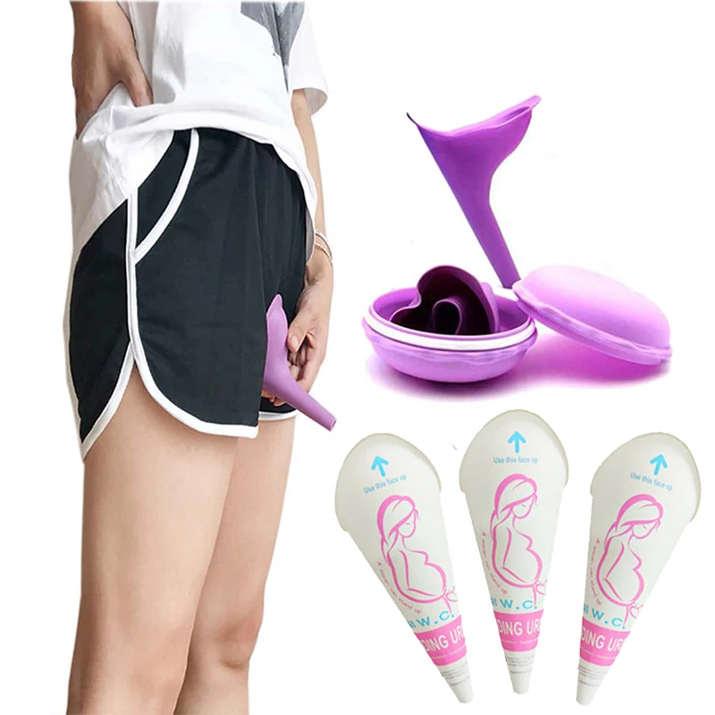 Portable Urinal Disposable Paper Reusable Silicone for Female Pregnant Women