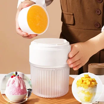 Mini trituradora de hielo portátil, máquina de hielo afeitado, máquina de batidos de hielo afeitado manual, máquina de batidos para el hogar, herramienta de cocina 1