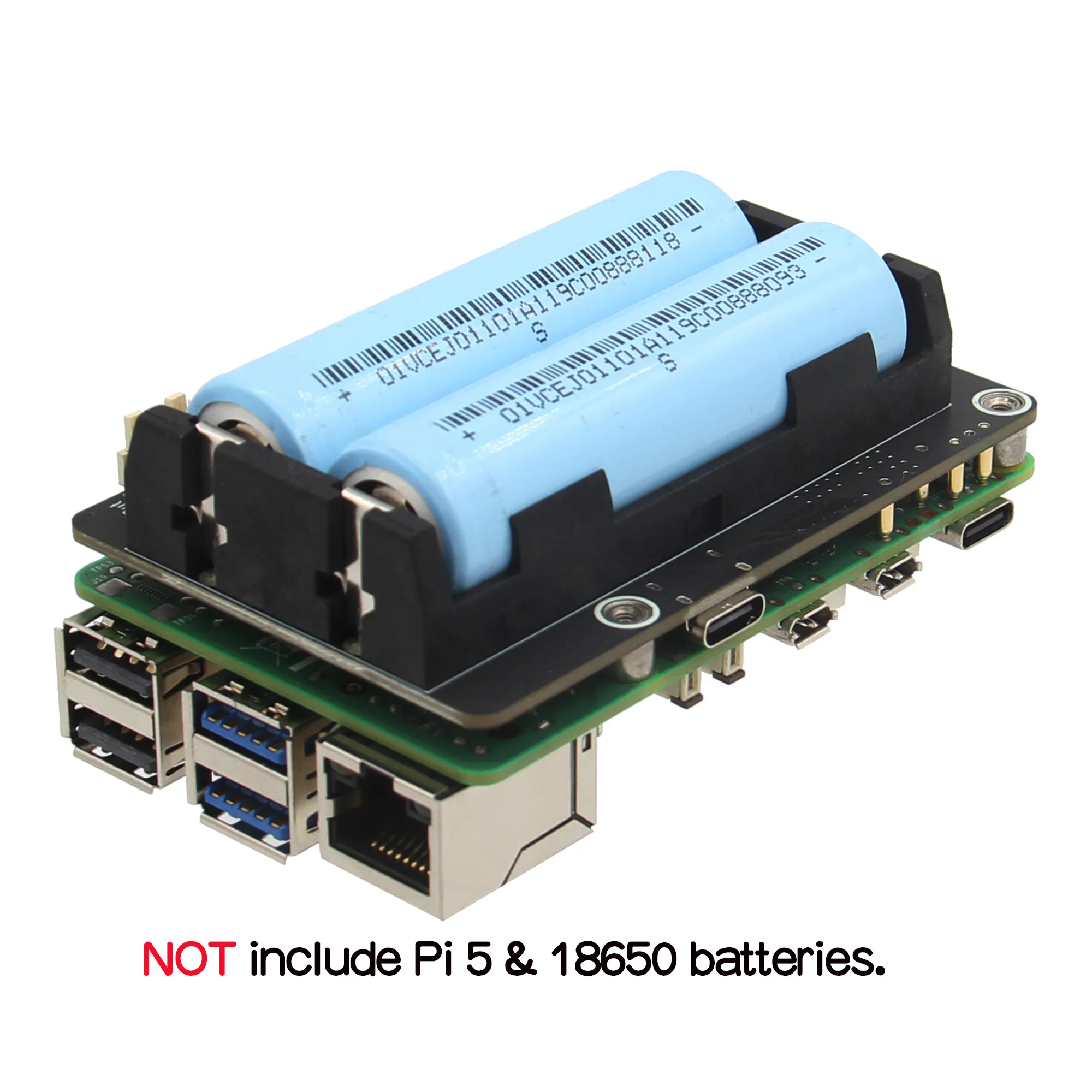 Geekworm Raspberry Pi 5 18650 UPS、X1200 V1.2 電源管理ボード Pi 5