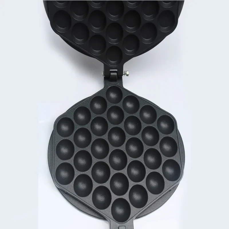 Commercial QQ Eggs Bubble Ball Baking Pan Iron Hongkong Waffle Eggette Mould Cake Mold Gas Electirc Machine Non-stick Plate Waffle Maker Baking Pan Cake Machine Baking Tray